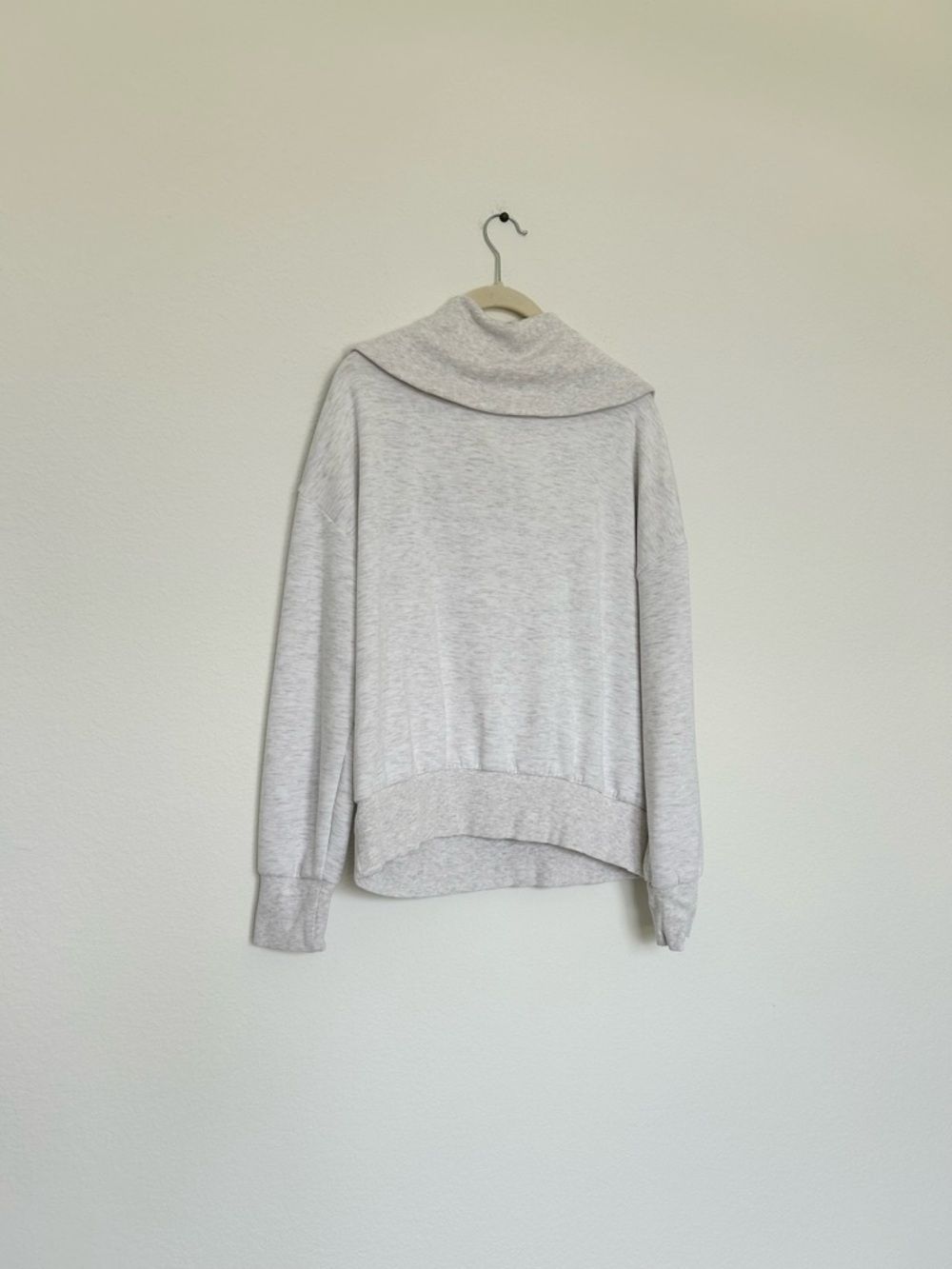 Varley Catherine Half-Zip Sweat & The Cargo Pant Set in Ivory Marl - Picture 7 of 12